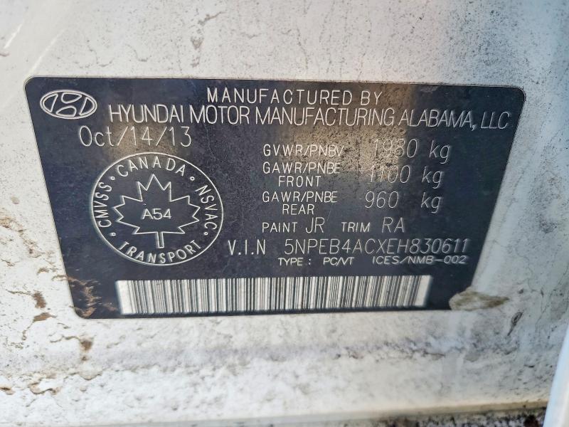 Aukcja sprzedaży 2014 Hyundai Sonata, vin: 5NPEB4ACXEH830611, numer aukcji: 77198095