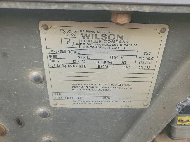 76568515 :رقم المزاد ، 1W14422A9E2263421 vin ، 2014 Wilson Semi Trail مزاد بيع