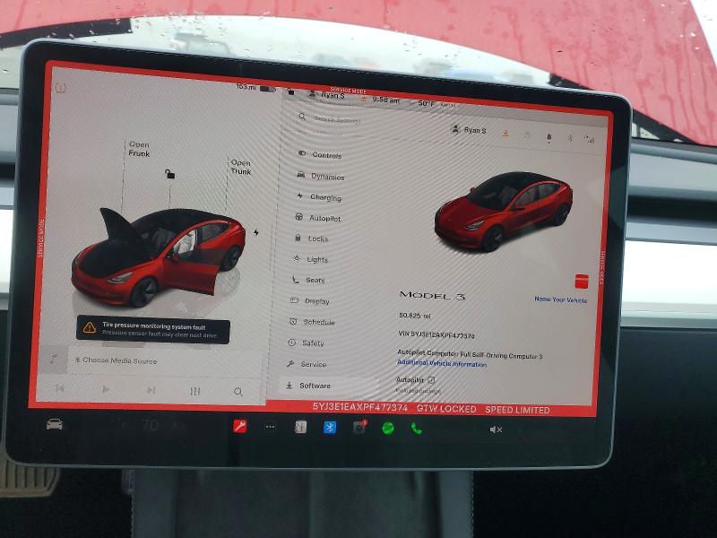 Aukcja sprzedaży 2023 Tesla Model 3, vin: 5YJ3E1EAXPF477374, numer aukcji: 75583555
