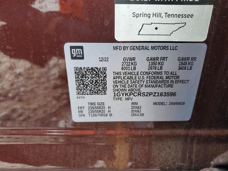 2023 Cadillac Xt6 მანქანა იყიდება აუქციონზე, vin: 1GYKPCRS2PZ163596, აუქციონის ნომერი: 75648295