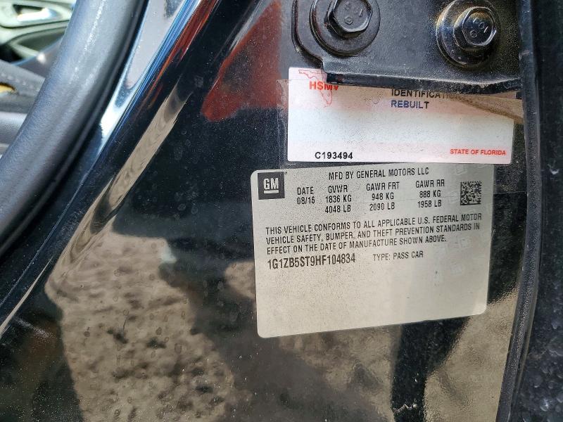 Продажа на аукционе авто 2017 Chevrolet Malibu, vin: 1G1ZB5ST9HF104834, номер лота: 77986345