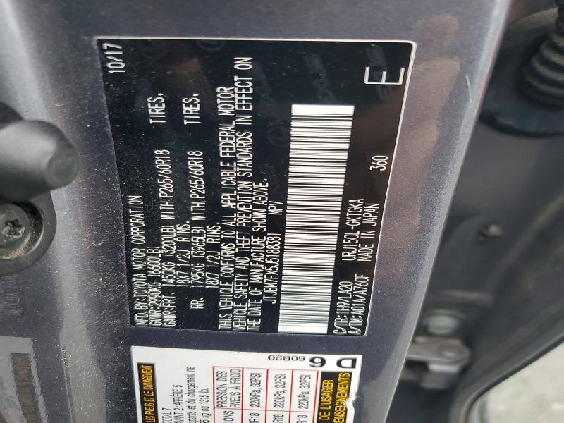 Aukcja sprzedaży 2018 Lexus Gx, vin: JTJBM7FX5J5188381, numer aukcji: 76013615