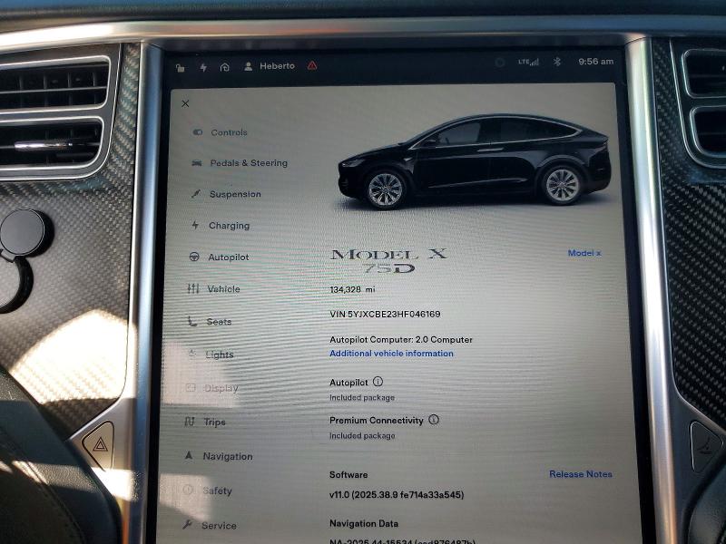 74701235 :رقم المزاد ، 5YJXCBE23HF046169 vin ، 2017 Tesla Model X مزاد بيع