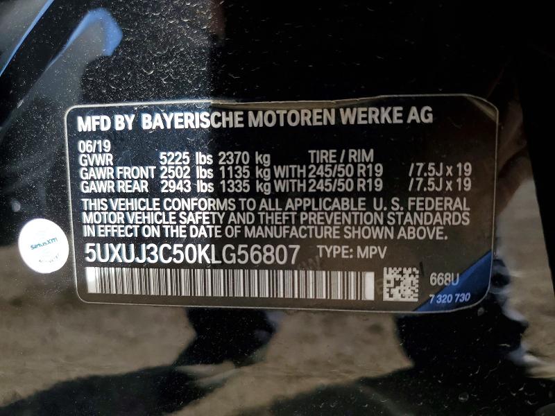 Aukcja sprzedaży 2019 Bmw X4, vin: 5UXUJ3C50KLG56807, numer aukcji: 78363875