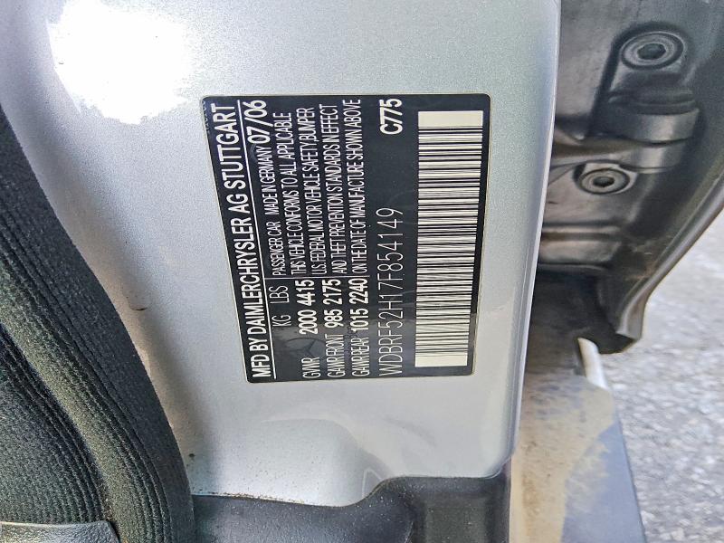 Продаж на аукціоні авто 2007 Mercedes-benz C, vin: WDBRF52H17F854149, номер лоту: 75864165