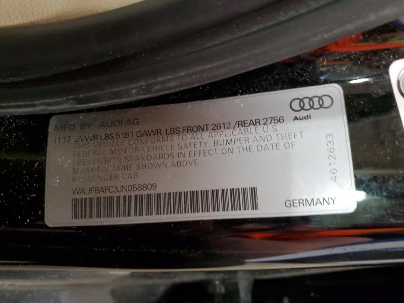 Aukcja sprzedaży 2018 Audi A6, vin: WAUF8AFC3JN058809, numer aukcji: 78614485