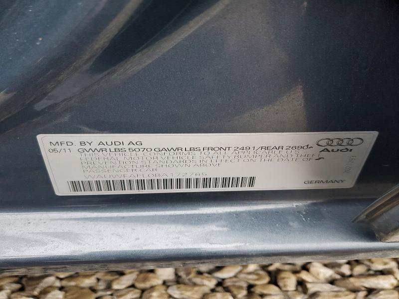 Aukcja sprzedaży 2011 Audi A4, vin: WAUWFAFL0BA172765, numer aukcji: 77665285