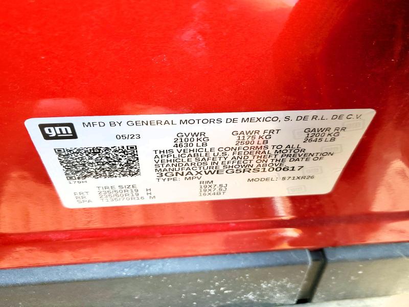 Продажа на аукционе авто 2024 Chevrolet Equinox, vin: 3GNAXWEG5RS100617, номер лота: 75594285