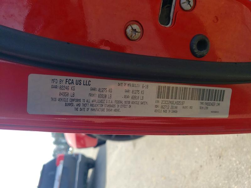 Продажа на аукционе авто 2018 Dodge Challenger, vin: 2C3CDZAG6JH325187, номер лота: 77609795