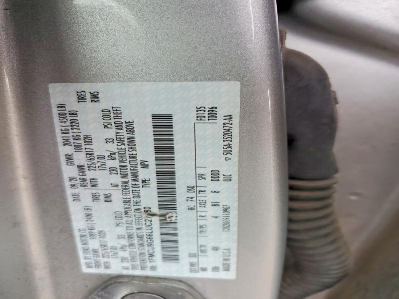 79429925 :رقم المزاد ، 1FMCU9G66LUC27380 vin ، 2020 Ford Escape مزاد بيع