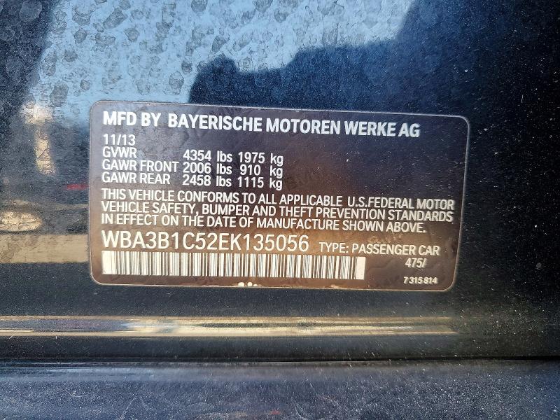 Продажа на аукционе авто 2014 Bmw 320 I, vin: WBA3B1C52EK135056, номер лота: 75731455