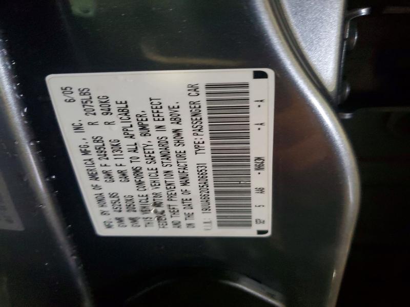 Aukcja sprzedaży 2005 Acura Tl, vin: 19UUA66205A066531, numer aukcji: 78049755