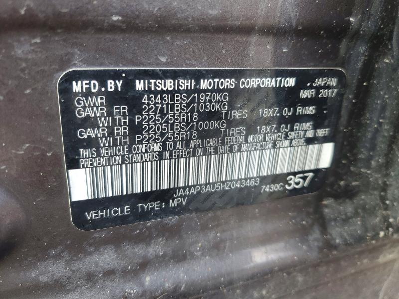 Aukcja sprzedaży 2017 Mitsubishi Outlander Sport, vin: JA4AP3AU5HZ043463, numer aukcji: 78502915