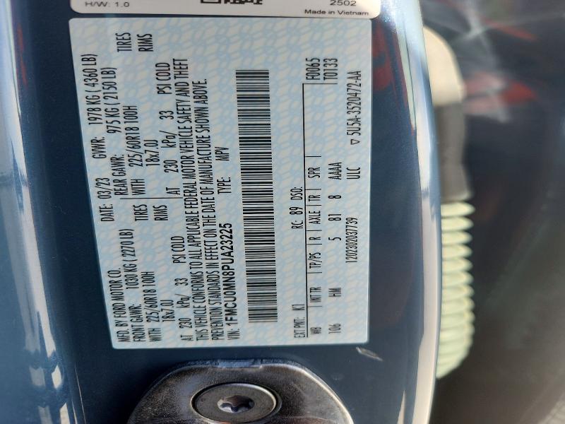 2023 Ford Escape მანქანა იყიდება აუქციონზე, vin: 1FMCU0MN8PUA23225, აუქციონის ნომერი: 78468265