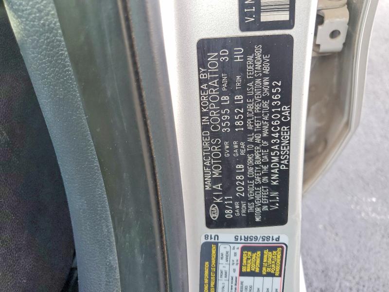 77095235 :رقم المزاد ، KNADM5A34C6013652 vin ، 2012 Kia Rio مزاد بيع
