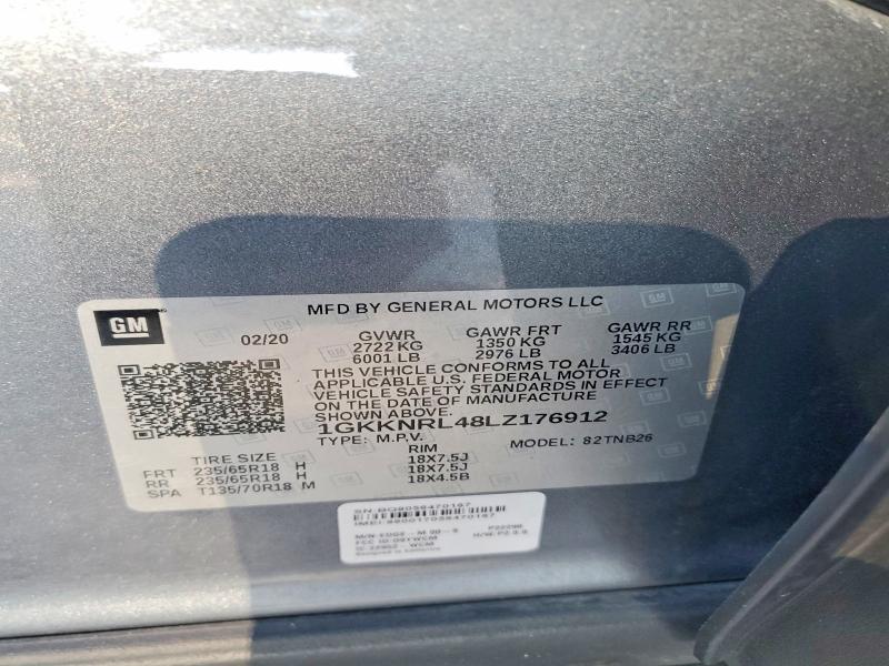 Продаж на аукціоні авто 2020 Gmc Acadia, vin: 1GKKNRL48LZ176912, номер лоту: 47659516