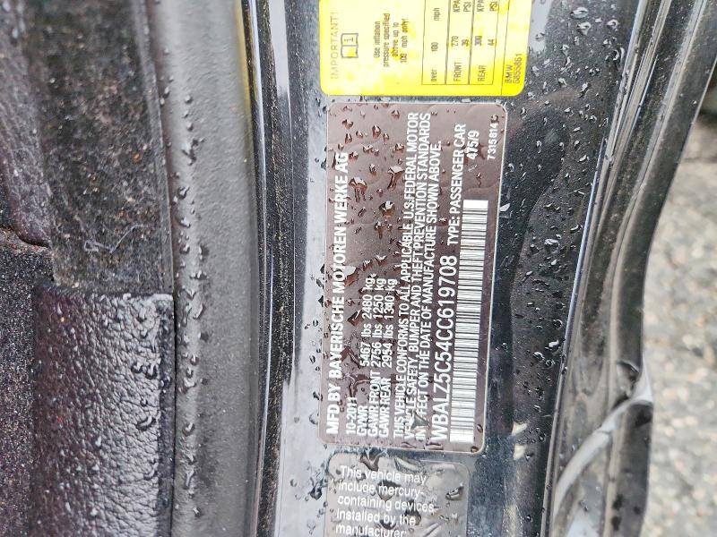 77174595 :رقم المزاد ، WBALZ5C54CC619708 vin ، 2012 Bmw 650 مزاد بيع