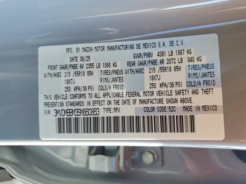 Продаж на аукціоні авто 2025 Mazda Cx-30, vin: 3MVDMBBM3SM860863, номер лоту: 77568345