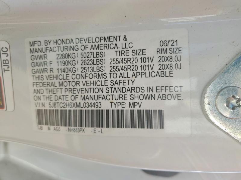 Продажа на аукционе авто 2021 Acura Rdx, vin: 5J8TC2H6XML034493, номер лота: 77014665