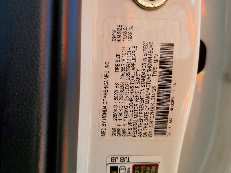 Aukcja sprzedaży 2019 Acura Rdx, vin: 5J8TC2H30KL014126, numer aukcji: 77702175