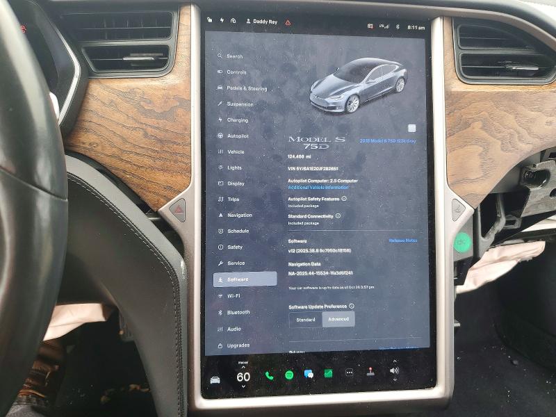 2018 Tesla Model S მანქანა იყიდება აუქციონზე, vin: 5YJSA1E20JF282651, აუქციონის ნომერი: 76983835