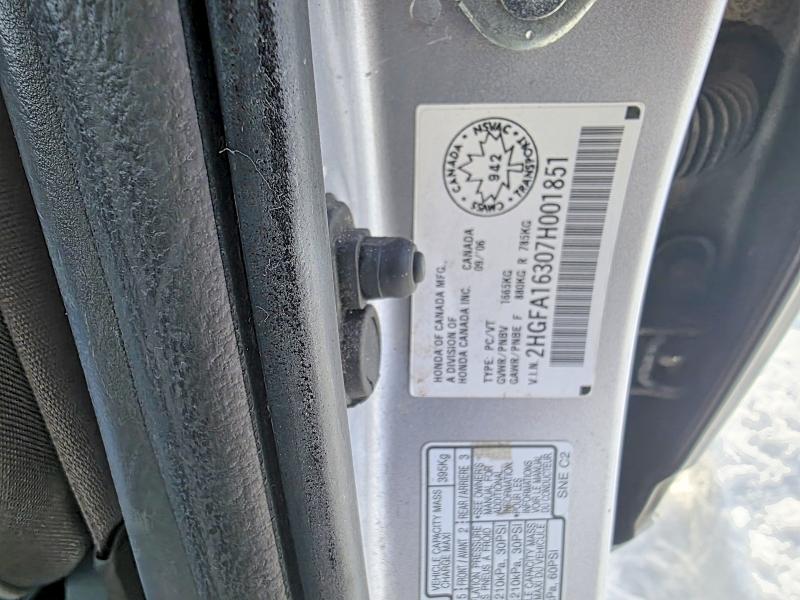Aukcja sprzedaży 2007 Honda Civic, vin: 2HGFA16307H001851, numer aukcji: 75946625