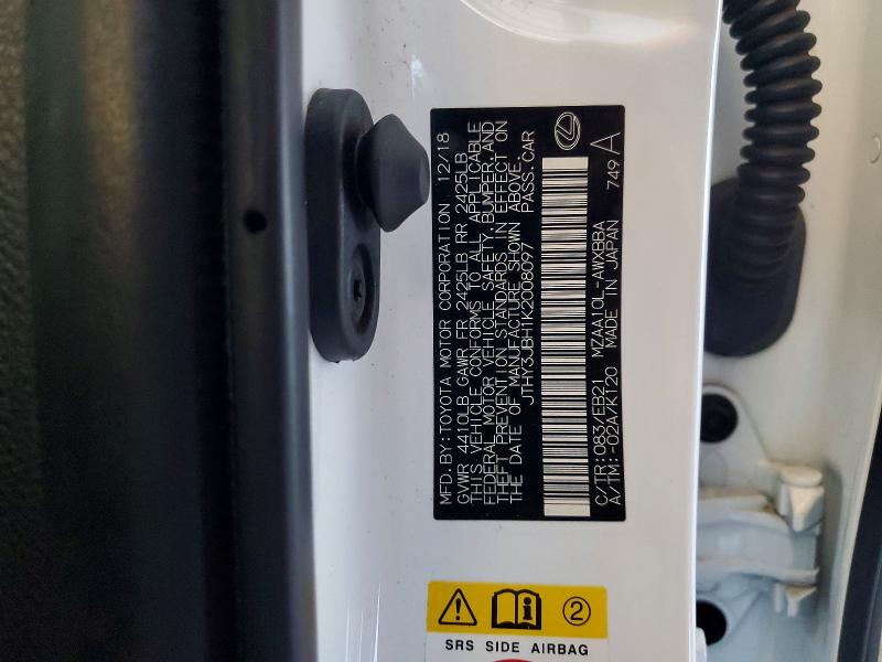 Aukcja sprzedaży 2019 Lexus Ux, vin: JTHY3JBH1K2008097, numer aukcji: 77551875