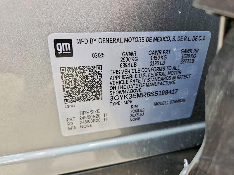 79357065 :رقم المزاد ، 3GYK3EMR6SS198417 vin ، 2025 Cadillac Optiq مزاد بيع