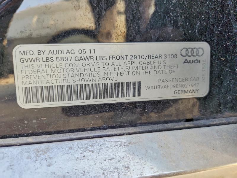 Продаж на аукціоні авто 2011 Audi A8, vin: WAURVAFD9BN027547, номер лоту: 75501655