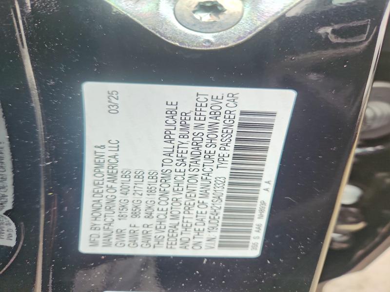 77926155 :رقم المزاد ، 19UDE4H21SA013323 vin ، 2025 Acura Integra مزاد بيع