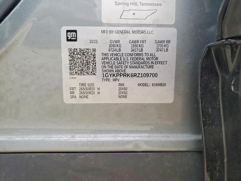 Продажа на аукционе авто 2024 Cadillac Lyriq, vin: 1GYKPPRK6RZ109700, номер лота: 76828995