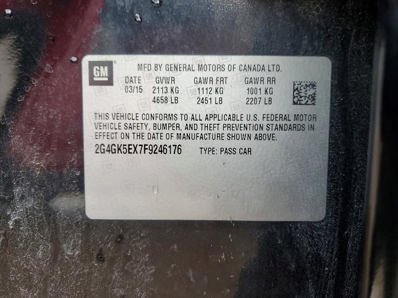Продаж на аукціоні авто 2015 Buick Regal, vin: 2G4GK5EX7F9246176, номер лоту: 79453015