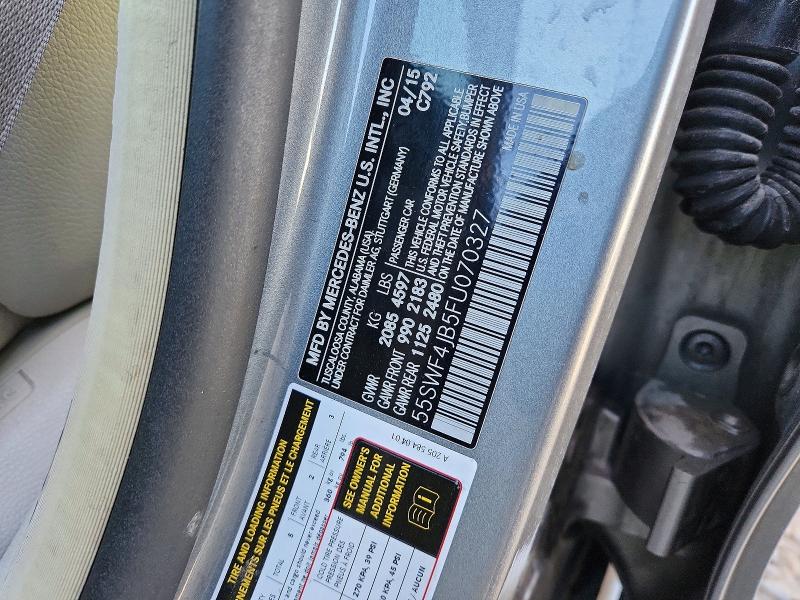 Продажа на аукционе авто 2015 Mercedes-benz C, vin: 55SWF4JB5FU070327, номер лота: 75642785