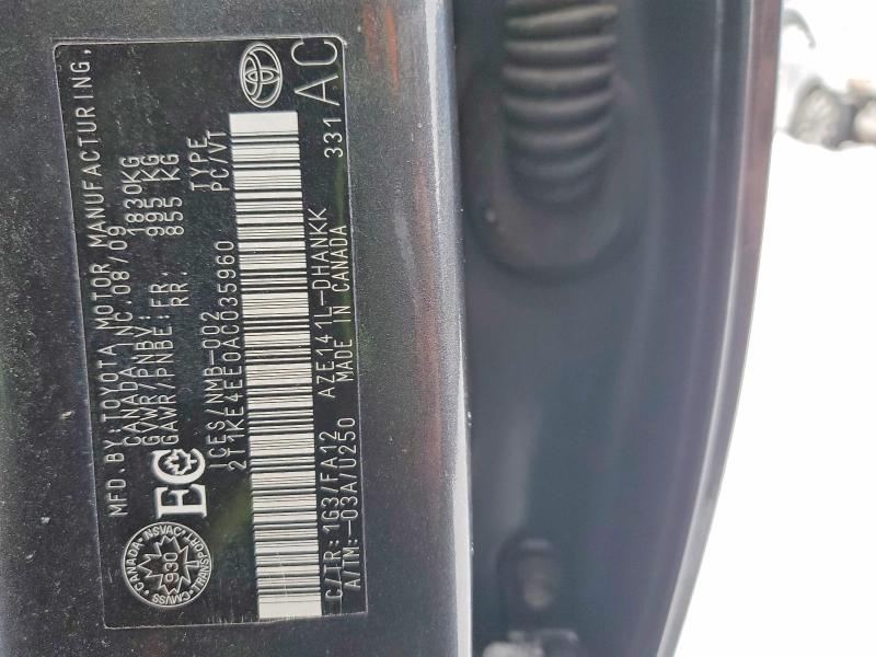 Продажа на аукционе авто 2010 Toyota Corolla Matrix, vin: 2T1KE4EE0AC035960, номер лота: 76965455