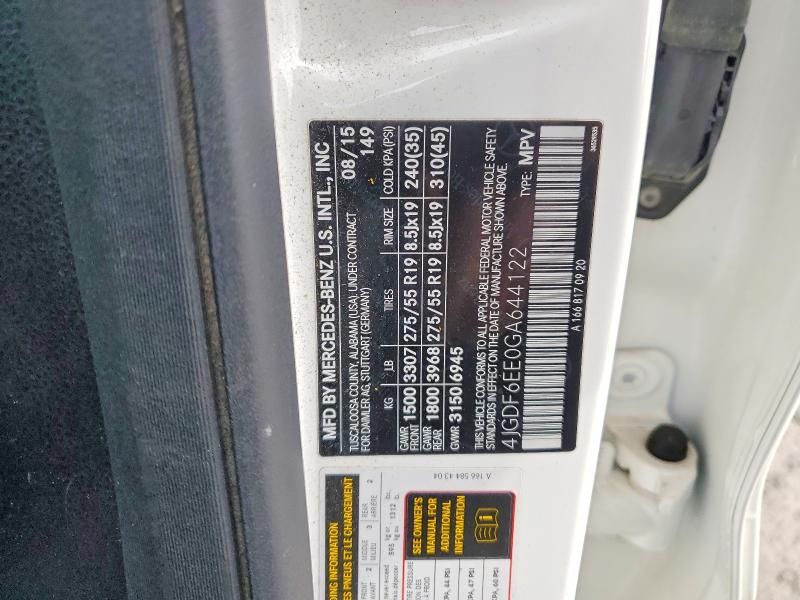 Aukcja sprzedaży 2016 Mercedes-benz Gl, vin: 4JGDF6EE0GA644122, numer aukcji: 78229645