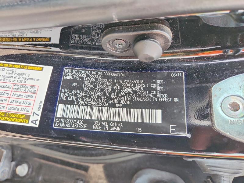 Aukcja sprzedaży 2011 Lexus Gx 460, vin: JTJBM7FX2B5032736, numer aukcji: 77733555