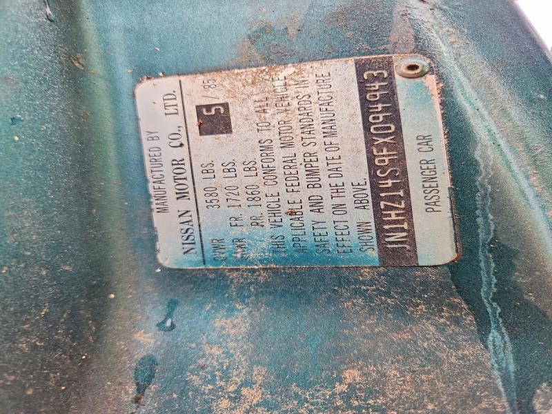 1985 Nissan 300zx მანქანა იყიდება აუქციონზე, vin: JN1HZ14S9FX094943, აუქციონის ნომერი: 76323385