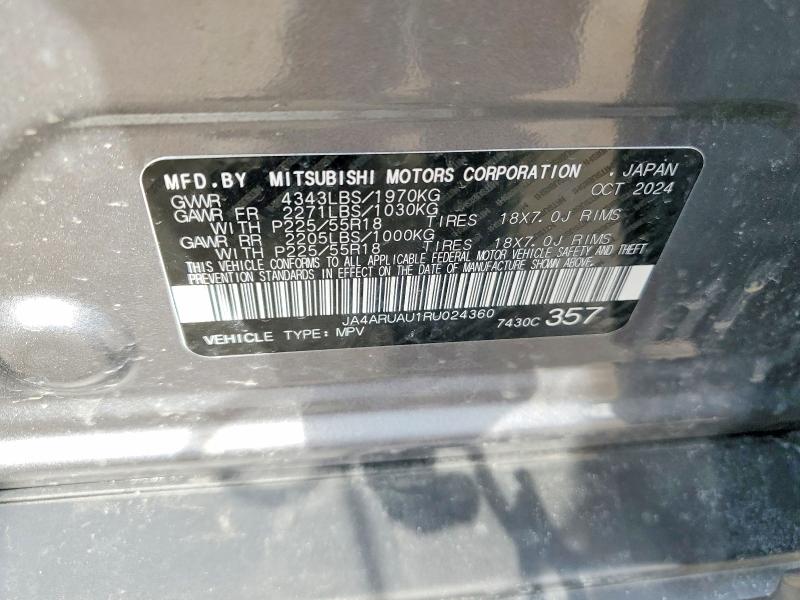 Продаж на аукціоні авто 2024 Mitsubishi Outlander Sport, vin: JA4ARUAU1RU024360, номер лоту: 77606335