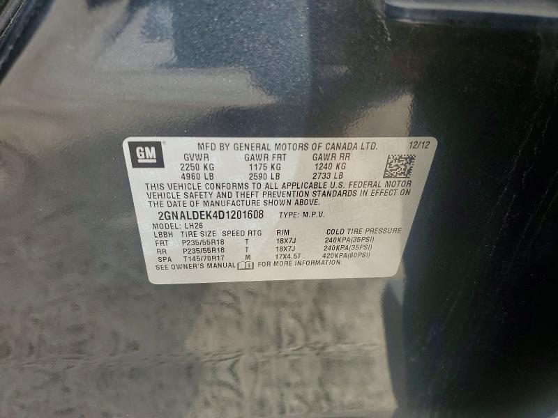 Продажа на аукционе авто 2013 Chevrolet Equinox, vin: 2GNALDEK4D1201608, номер лота: 76732405