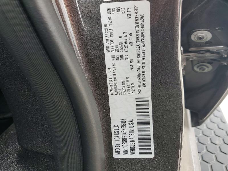 76448365 :رقم المزاد ، 1C6SRFFT4PN692867 vin ، 2023 Ram 1500 مزاد بيع
