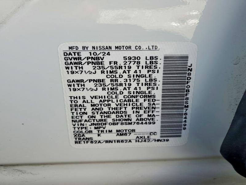 Продаж на аукціоні авто 2025 Nissan Ariya, vin: JN8DF0BF8SM764499, номер лоту: 78843755