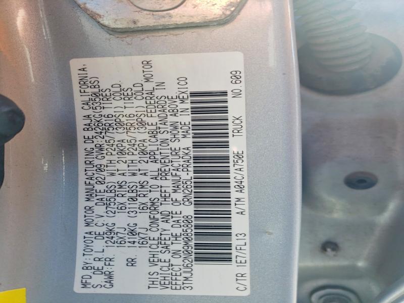 Aukcja sprzedaży 2009 Toyota Tacoma, vin: 3TMJU62N09M085808, numer aukcji: 76672775
