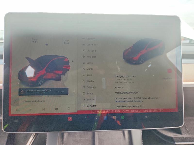 Продаж на аукціоні авто 2023 Tesla Model Y, vin: 7SAYGDEE1PA131296, номер лоту: 75787905