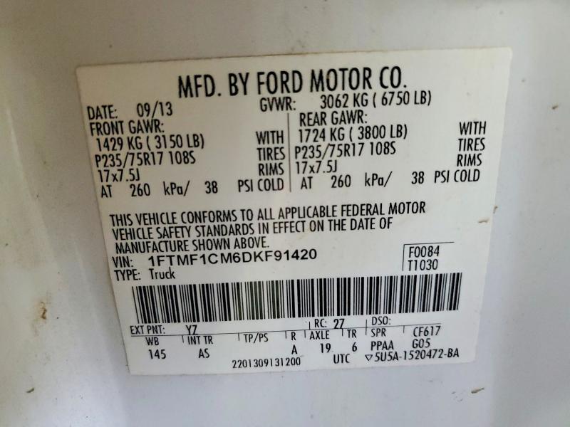 Продажа на аукционе авто 2013 Ford F150, vin: 1FTMF1CM6DKF91420, номер лота: 47118636