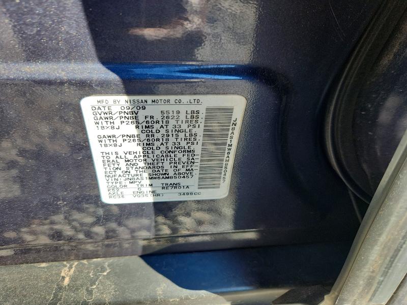 Aukcja sprzedaży 2010 Infiniti Fx35, vin: JN8AS1MW6AM850457, numer aukcji: 78490795