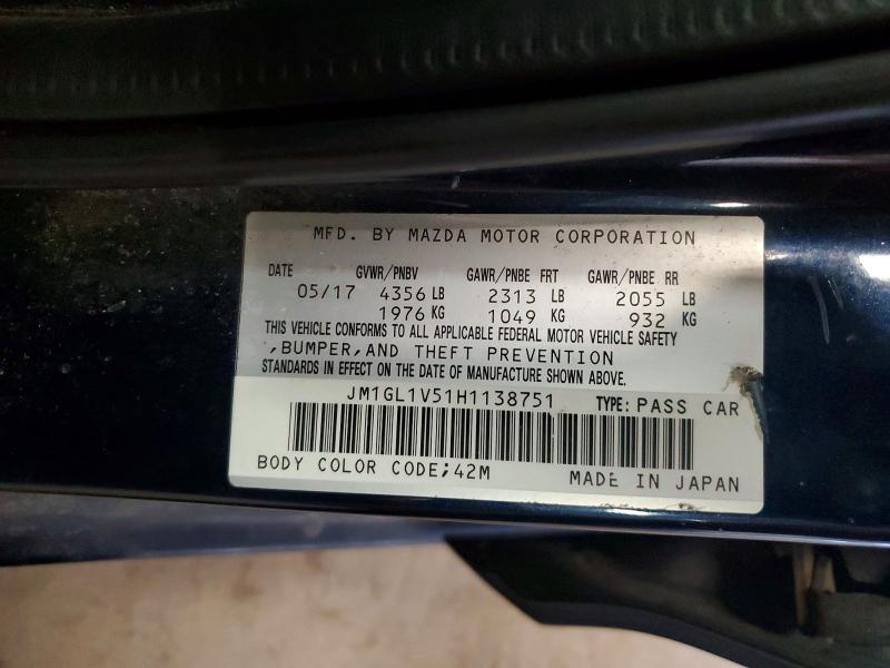 79490185 :رقم المزاد ، JM1GL1V51H1138751 vin ، 2017 Mazda 6 مزاد بيع