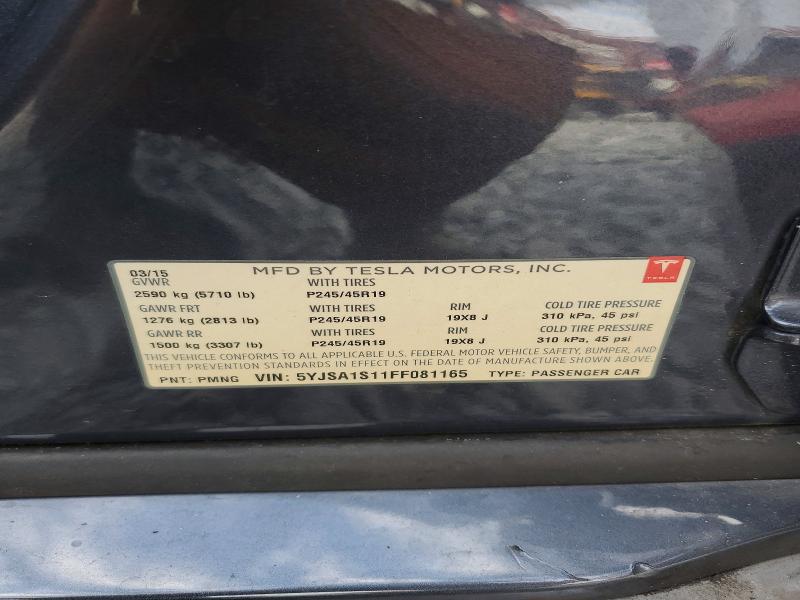 Aukcja sprzedaży 2015 Tesla Model S, vin: 5YJSA1S11FF081165, numer aukcji: 79012775