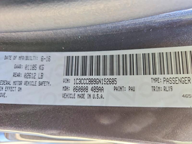 Aukcja sprzedaży 2016 Chrysler 200, vin: 1C3CCCBB9GN192685, numer aukcji: 77380655
