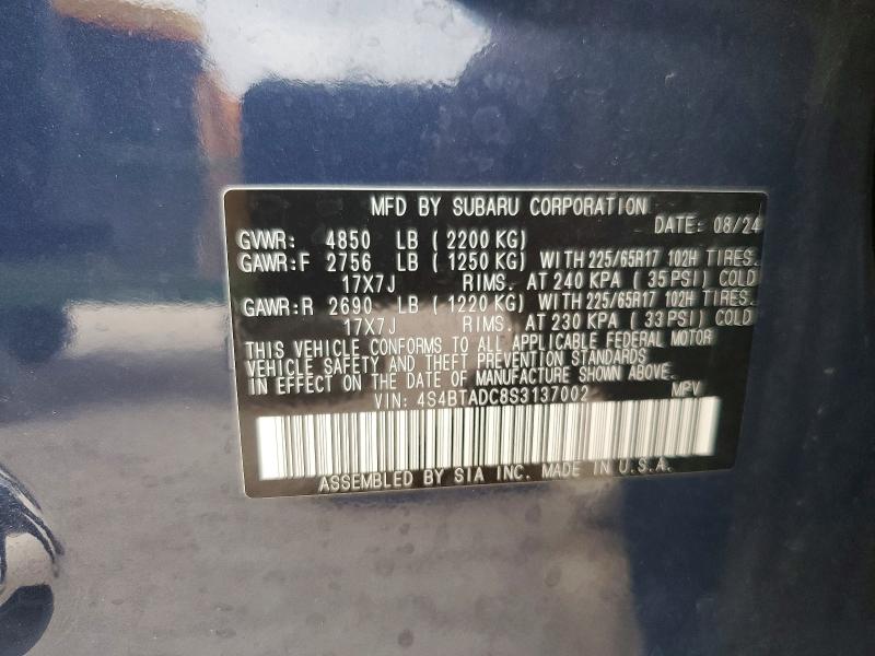 Aukcja sprzedaży 2025 Subaru Outback, vin: 4S4BTADC8S3137002, numer aukcji: 76974195