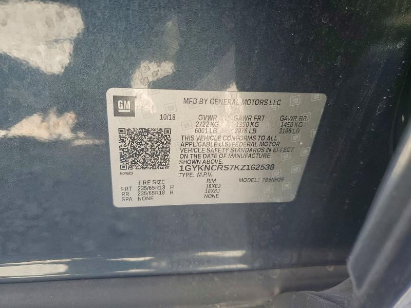 Aukcja sprzedaży 2019 Cadillac Xt5 Luxury, vin: 1GYKNCRS7KZ162538, numer aukcji: 76545315